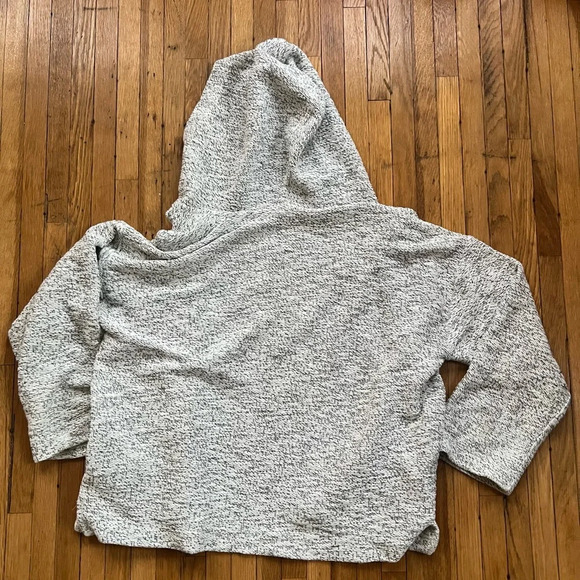 Madewell Cotton Textured Hooded Open Front Sweater Jacket | Size M - Picture 5 of 7